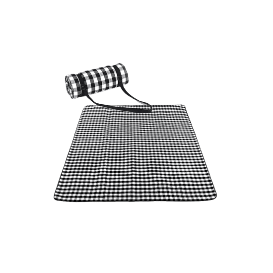 Carla Plážová deka Launek černo-bílá 150 cm x 200 cm