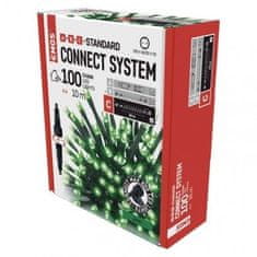 Emos D1AG01 Standard LED spojovací vánoční řetěz, 10 m, venkovní i vnitřní, zelená 1550015000