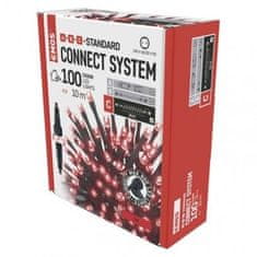 Emos D1AR01 Standard LED spojovací vánoční řetěz, 10 m, venkovní i vnitřní, červená 1550015002