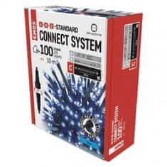 Emos D1AB01 Standard LED spojovací vánoční řetěz, 10 m, venkovní i vnitřní, modrá 1550015001