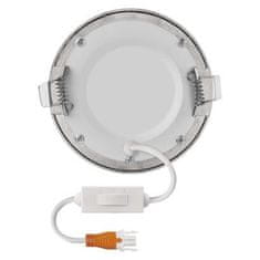 Emos ZD1223 LED podhledové svítidlo NEXXO stříbrné, 12 cm, 7 W, teplá/neutrální bílá 1540130670