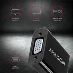 AXAGON Adaptér RVD-VGN DisplayPort - VGA 