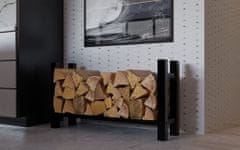 Sortland Stojan na dřevo ke krbu Medya - hranatý rám | 60x100x30 cm