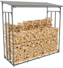 Sortland Stojan na palivové dřevo Ruston - hliníkový | 165x165x70 cm