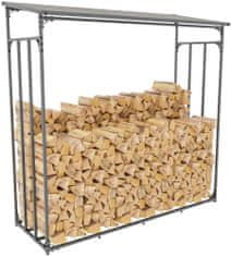 Sortland Stojan na palivové dřevo Ruston - hliníkový | 185x185x70 cm