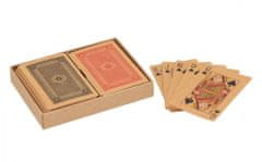 Čisté dřevo Sada 2 balíčků hracích karet z recyklovaného papíru