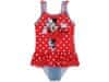 DISNEY Minnie Mouse Dívčí červené puntíkované plavky 8-9 let 128-134 cm