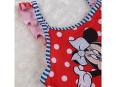 sarcia.eu DISNEY Minnie Mouse Dívčí červené puntíkované plavky 4-5 let 104-110 cm