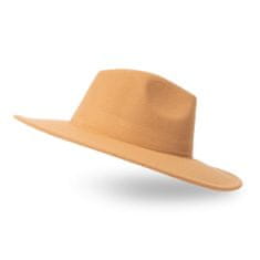Aleszale Velký elegantní klasický plstěný klobouk pro muže a ženy - béžový