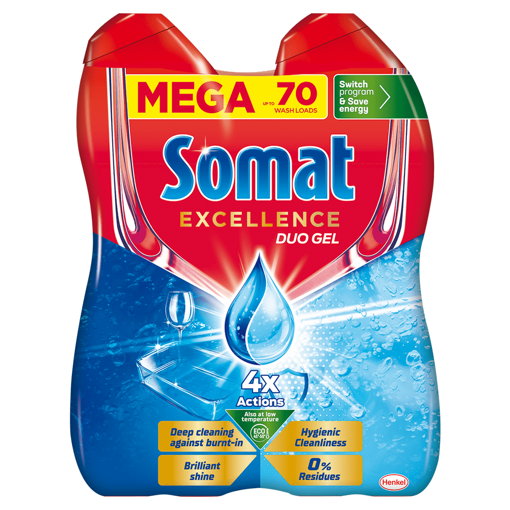 Levně Somat Excellence Duo gel do myčky pro hygienickou čistotu 70 dávek, 1260 ml