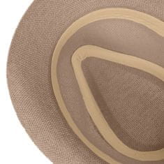 Aleszale Pánský a dámský slaměný klobouk Trilby na léto velikost 58 - khaki barva