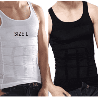 SOLFIT® Pánský Nátělník, Pánské Spodní prádlo, T-shirt Six-pack Shaper (2ks, 2 barvy: černá a bílá) | ABSFIT