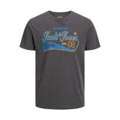 Jack&Jones Pánské triko JJELOGO Standard Fit 12233594 Dark Grey Melange (Velikost M)