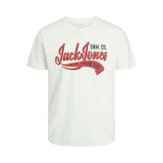 Jack&Jones Pánské triko JJELOGO Standard Fit 12233594 Cloud Dancer (Velikost S)