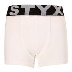 Styx Dětské boxerky sportovní guma bílé (GJ1061) - velikost 6-8 let