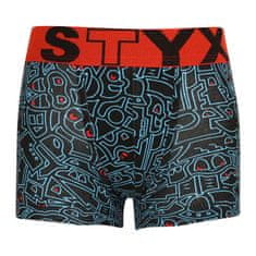 Styx Dětské boxerky art sportovní guma doodle (GJ1256) - velikost 6-8 let