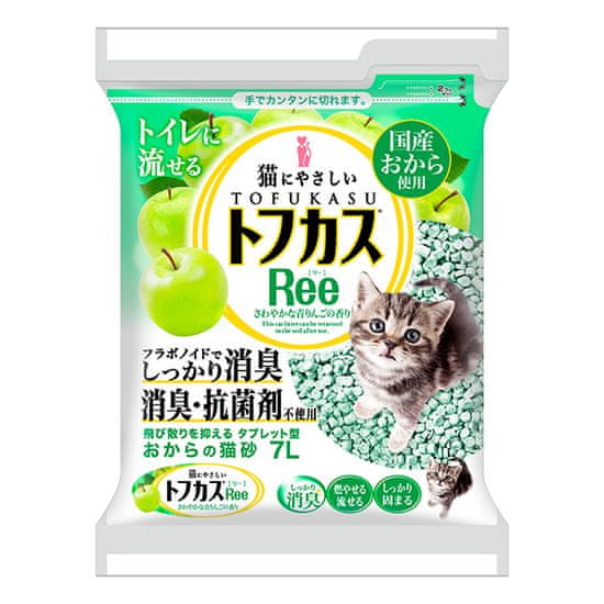 Japan Premium Podestýlka tofu s přírodní jablkem, 7 l