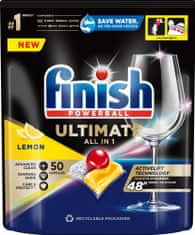 Finish Ultimate All in 1 Lemon Sparkle - kapsle do myčky nádobí 50 ks