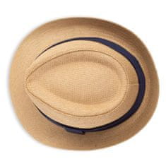 Pánský a dámský slaměný klobouk Panama Trilby velikosti 58 - hnědá
