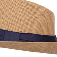 Aleszale Pánský a dámský slaměný klobouk Panama Trilby velikosti 58 - hnědá
