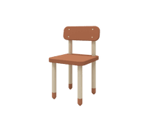 Flexa Flexa Dřevěná stolička s opěradlem pro deti červená Dots