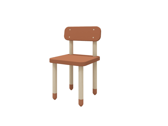 Flexa Flexa Dřevěná stolička s opěradlem pro deti červená Dots