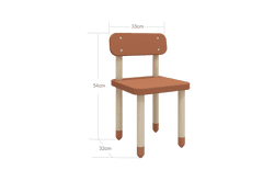 Flexa Dřevěná stolička s opěradlem pro deti červená Dots
