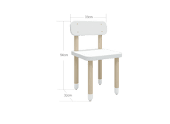 Flexa Flexa Dřevěná stolička s opěradlem pro deti bílá Dots