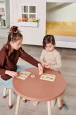 Flexa Flexa Dřevěný kulatý stůl pro děti červený Dots
