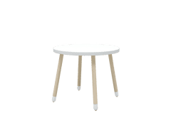 Flexa Flexa Dřevěný kulatý stůl pro děti bílý Dots