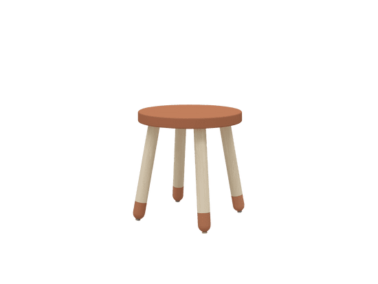 Flexa Flexa Dřevěná stolička bez opěradla pro děti červená Dots