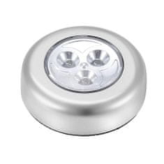Verk Samolepící lampička 3 LED stříbrná