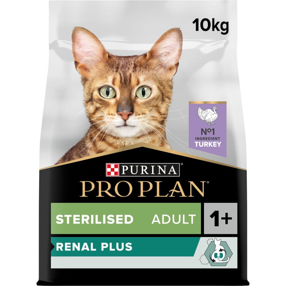 Levně Purina Pro Plan CAT STERILISED RENAL PLUS krůta 10 kg