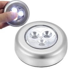 Verk Samolepící lampička 3 LED stříbrná