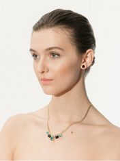 Preciosa Elegantní pozlacený náhrdelník Santorini s českým křišťálem 2287Y70