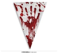 Girlanda krvavé otisky - PVC - Halloween - 300 cm