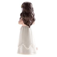 Dekora Figurka na dort společensky oblečená slečna 16cm - svaté přijímání 