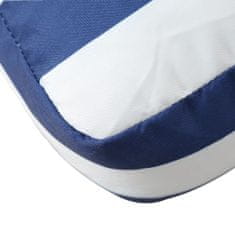 Vidaxl Poduška na palety modré a bílé pruhy 50 x 40 x 12 cm textil