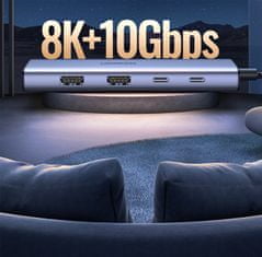 Greatstore Dokovací stanice HUB USB-C - HDMI / 2x USB C / 2x USB-A Ugreen CM500 - šedá