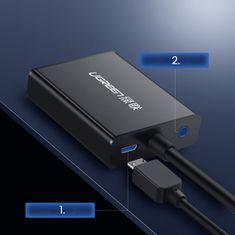 shumee Adaptér HDMI na VGA + kabel USB na micro USB 1 m černý