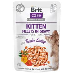 Brit Kapsička BRIT Care Cat Kitten Fillets in Gravy with Tender Turkey 85 g