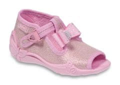 Befado dívčí sandálky PAPI 213P094 růžové, lesklé, mašlička
