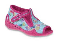 Befado dívčí sandálky PAPI 213P084 růžovo-modré, motýl