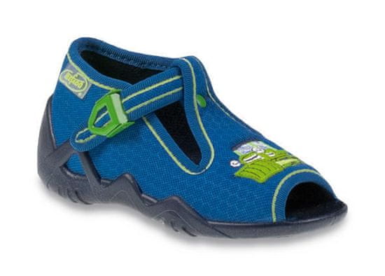Befado chlapecké sandálky SNAKE 217P094 modré, zelený bagr
