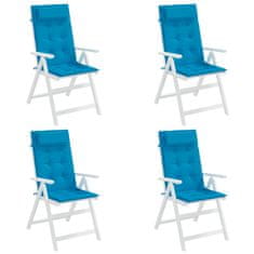 Vidaxl Podušky na židli vysoké opěradlo 4 ks světle modré látka oxford