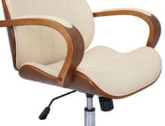 Sortland Kancelářská židle Melilla - ohýbané dřevo ořech | krémová