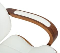 Sortland Kancelářská židle Melilla - ohýbané dřevo ořech | bílá