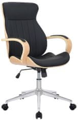 Sortland Kancelářská židle Melilla - ohýbané dřevo přírodní | černá