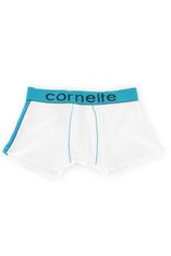 Cornette Pánské boxerky High emotion white-turq + Ponožky Gatta Calzino Strech, bílá, XXL