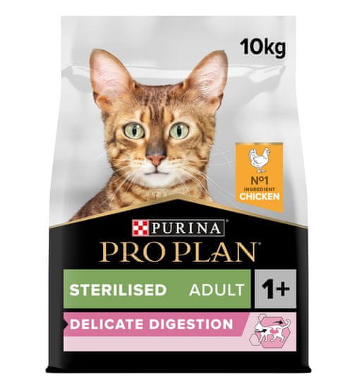 Purina Pro Plan CAT STERILISED DELICATE DIGESTION kuře 10 kg
